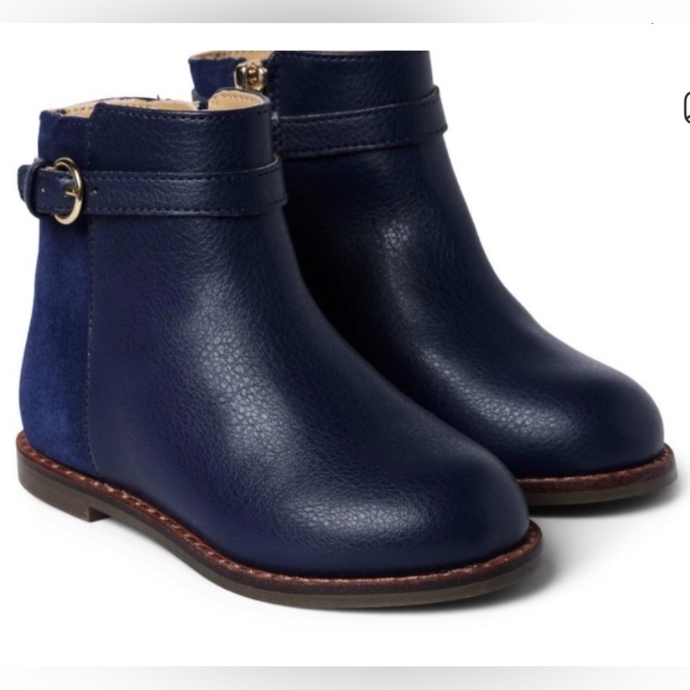 Janie & Jack Leather Side Zip Bootie